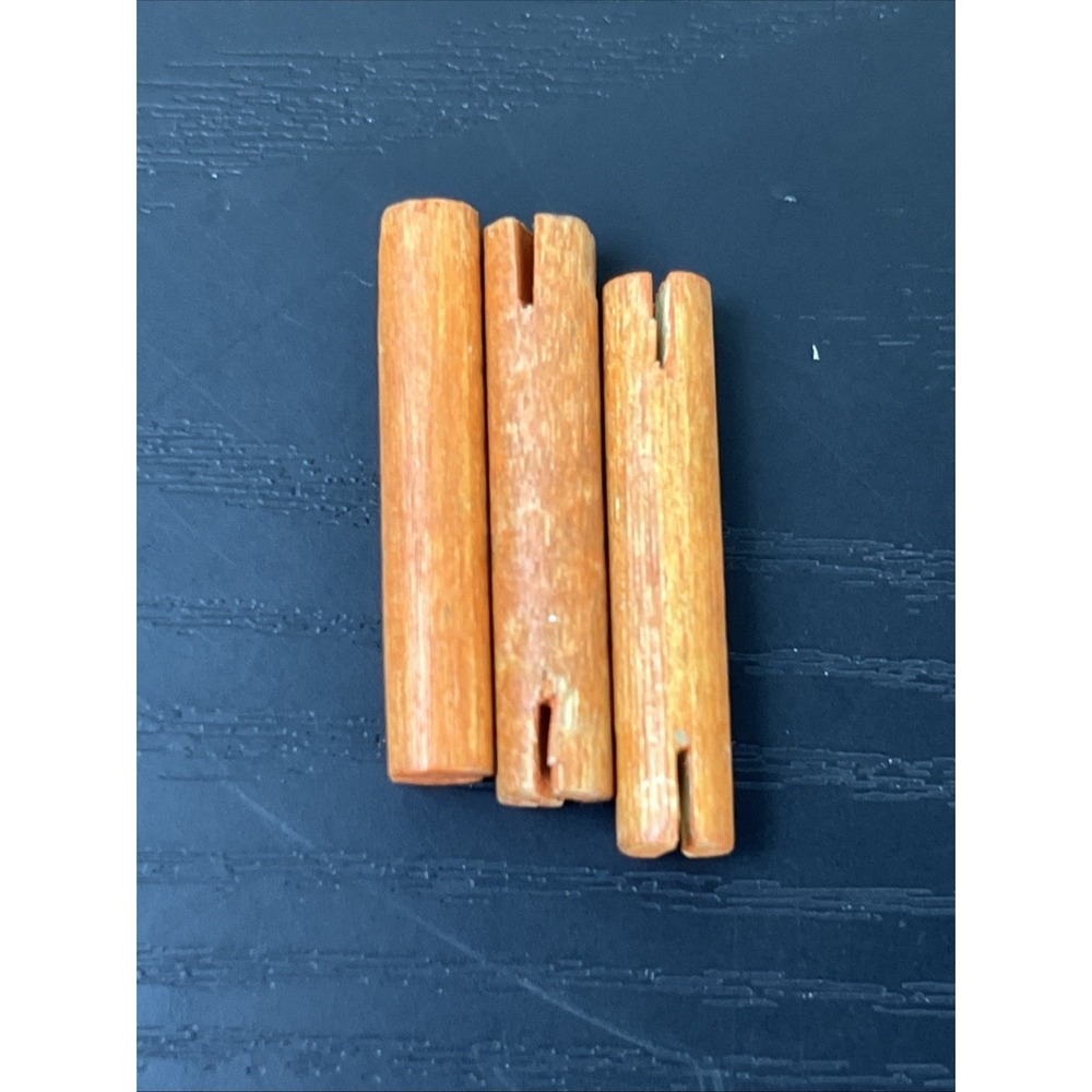 Tinkertoy 22 Wooden Rods Yellow + 3 Orange Replacement Parts Lot Vintage - Picture 2 of 15